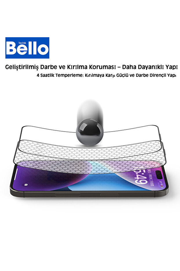 واقي شاشة شفاف يغطي الشاشة بالكامل متوافق مع هاتف iPhone 14 PRO مع جهاز سهل التركيب من Magicbox - 7