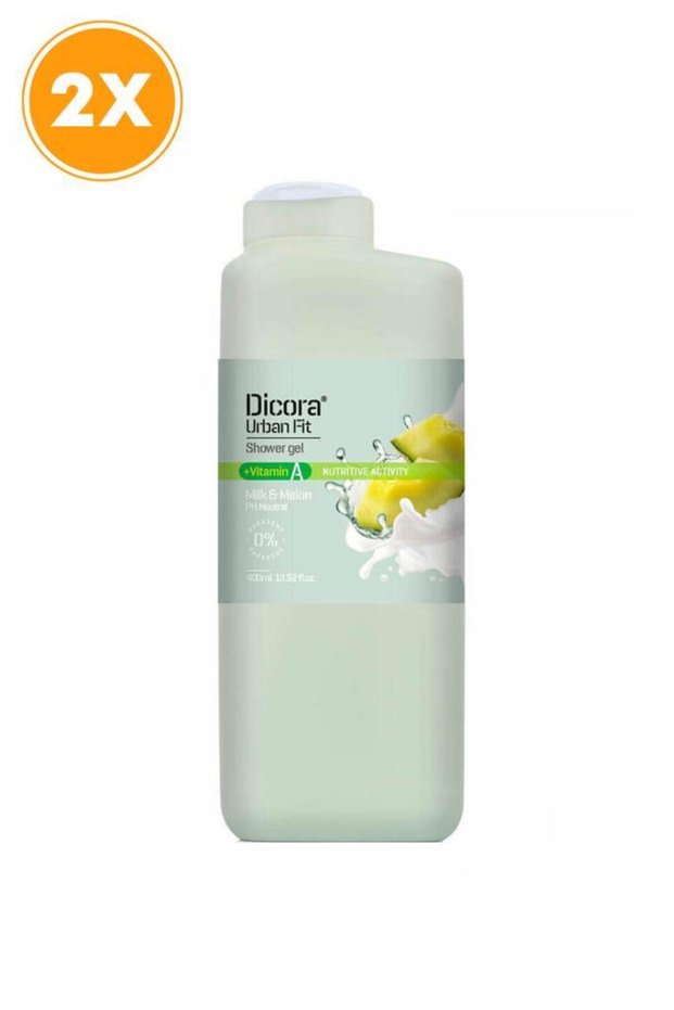 Urban Fit Vitamin a Milk and Melon Shower Gel 400 ml X2 Pieces