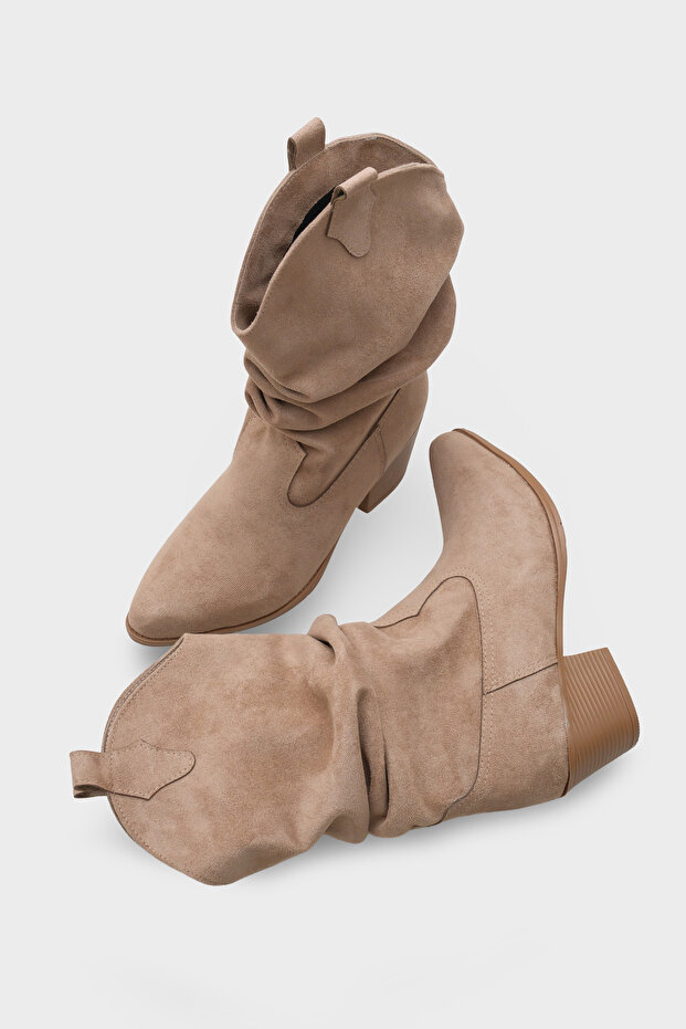 Nyugati velúr húzható női cowboy csizma - 5