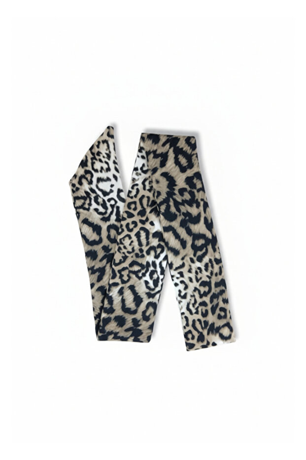 Leopard Printed Pieces of Viscose Long Scarves - 150X6 cm