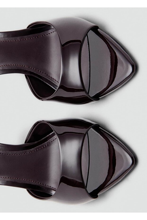 Rugan topuklu sandalet - 3