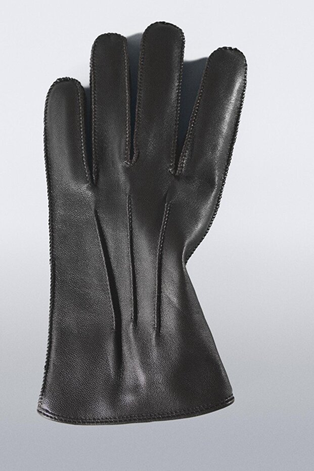 Napa yüzeyli deri eldiven - 1