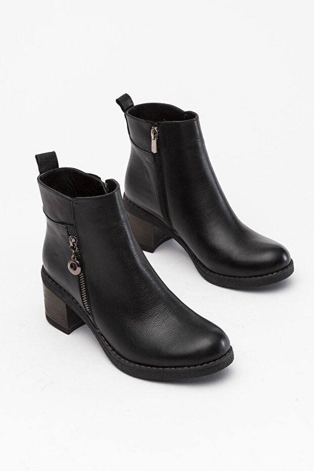 100% Genuine Leather Black Women's Boots
