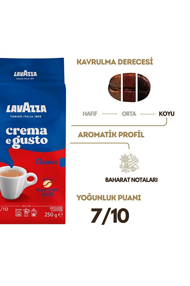 Crema E Gusto Öğütülmüş Filtre Kahve 250 GR | 2'li Avantajlı Paket - 4