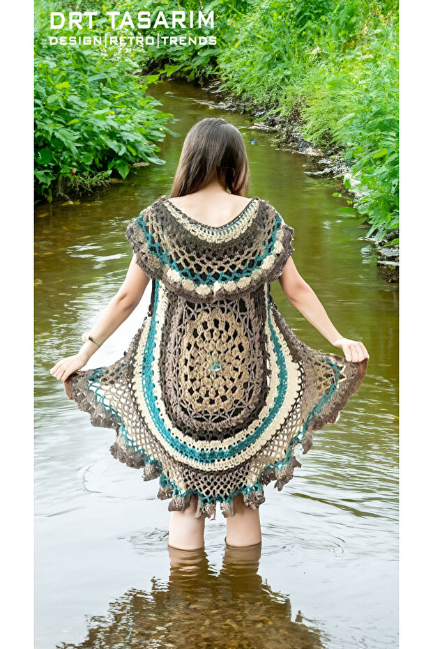 Boho Galaxy Kışlık Kombin Yelek - 4