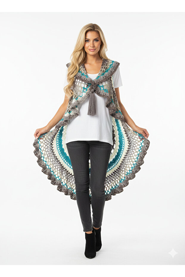 Boho Galaxy Kışlık Kombin Yelek - 3