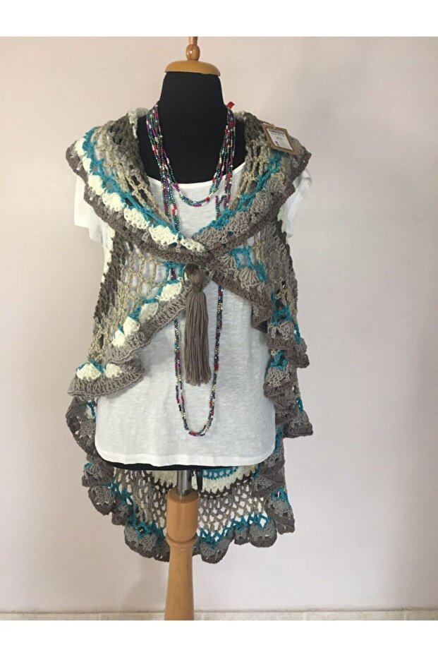 Boho Galaxy Kışlık Kombin Yelek - 8