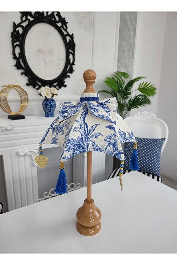Bleu blanc Bali şemsiyesi - 5