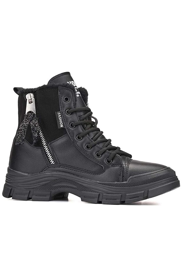 Kocamanlar 5428 memory rubber non-slip sole women's boots black