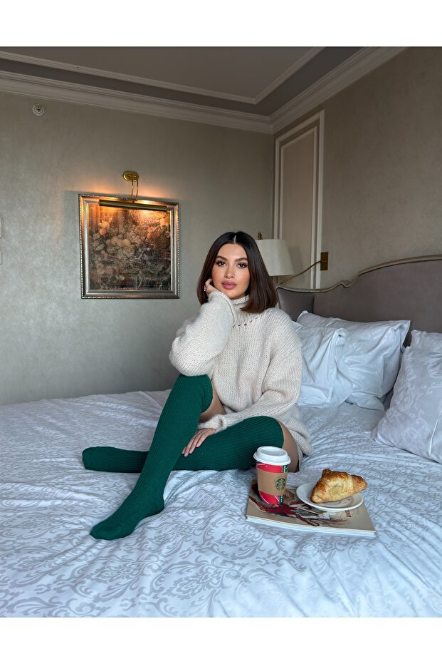 Cozy Line Premium Women's Over-The-Knee Jacquard Socks