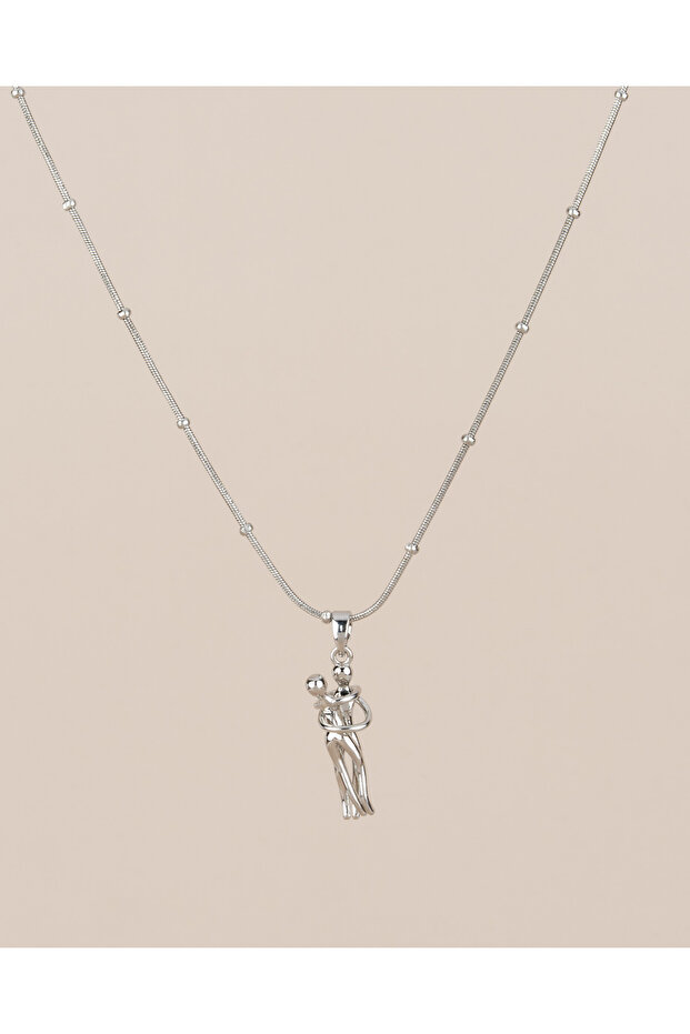 Couple Necklace with Hugging Figures