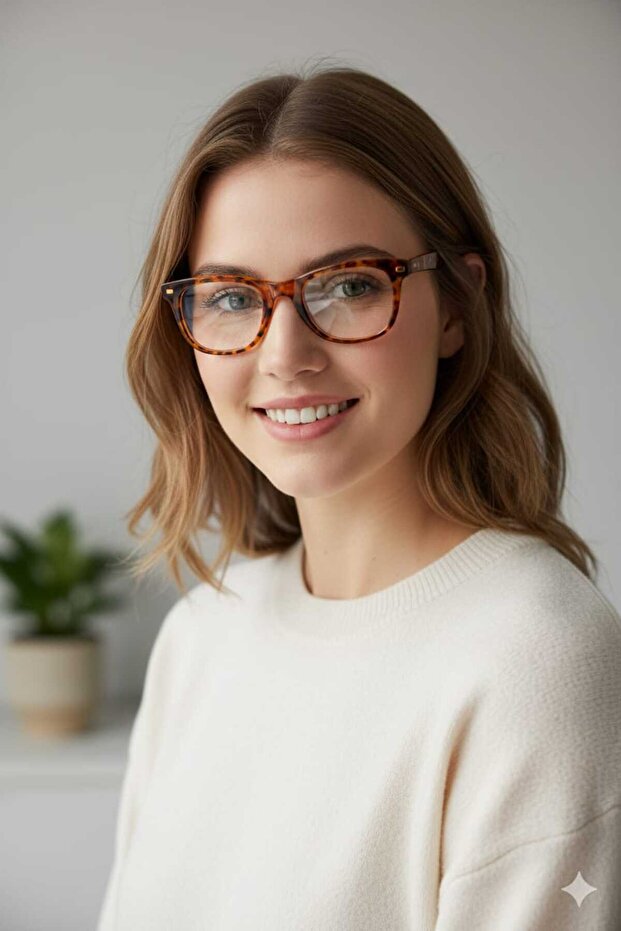 Wildsight Women's Blue Block Glasses with Leopard Frame