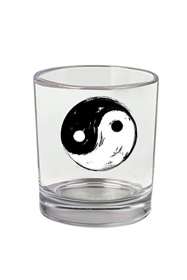 Good and Evil Symbol Whiskey Glass - Sebollu Glass