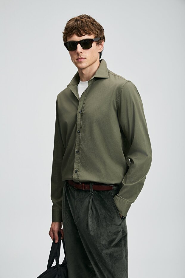 112010686 Ferla Basic Gömlek Regular Fit Erkek Gömlek BEYAZ - 3