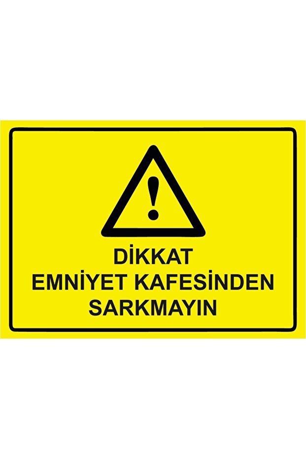 Caution Do Not Lean Out of Safety Cage Isg Warning Sign Pvc A5 15X21 cm