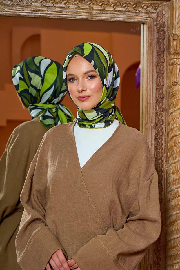 مجموعة مارراك وشاح ناعم أسود هنتر أخضر 1201-11