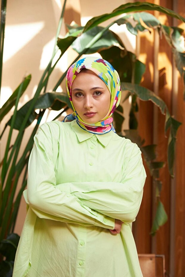 وشاح ريلاكس رينبو الناعم باللون الأخضر الفاتح 1154-03