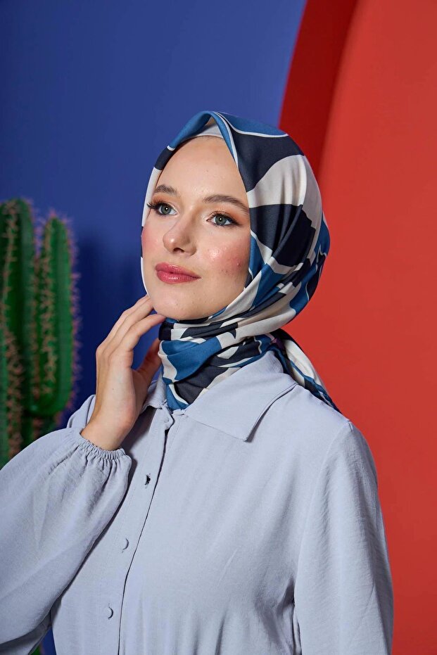مارakesh Collection وشاح ناعم أرجواني أسود 1207-06