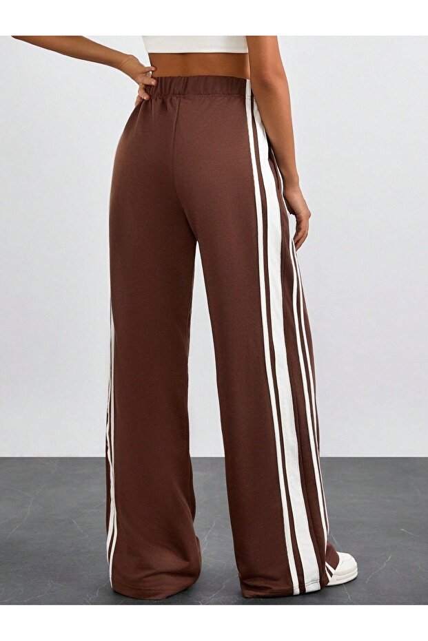 بنطلون رياضي بتفاصيل شريطية من خيطين - 2