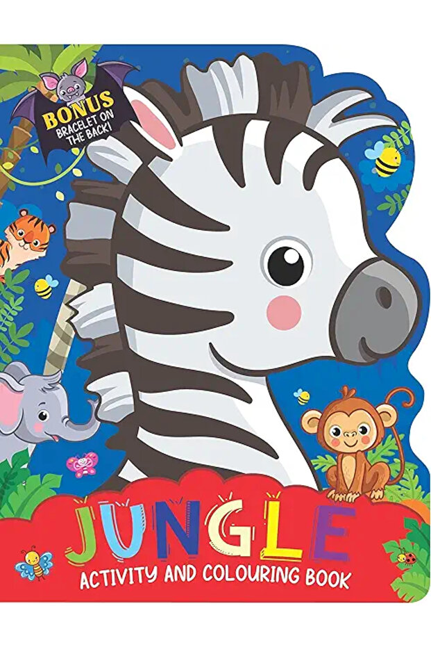 Jungle Activity And Colouring Book- Die Cut...