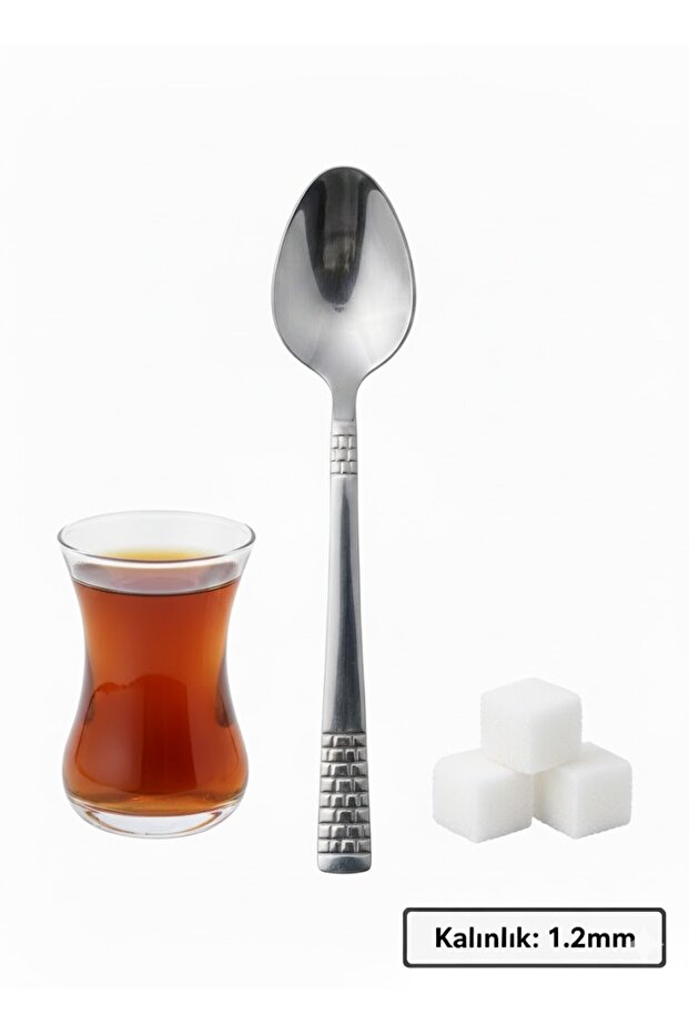 HASIR MODEL ÇAY KAŞIĞI 12 ADET - 5