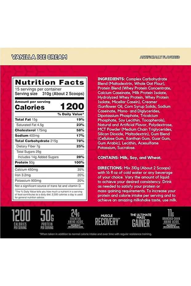 True Mass Gainer 4800 Gr ABD MENŞEİ - 2