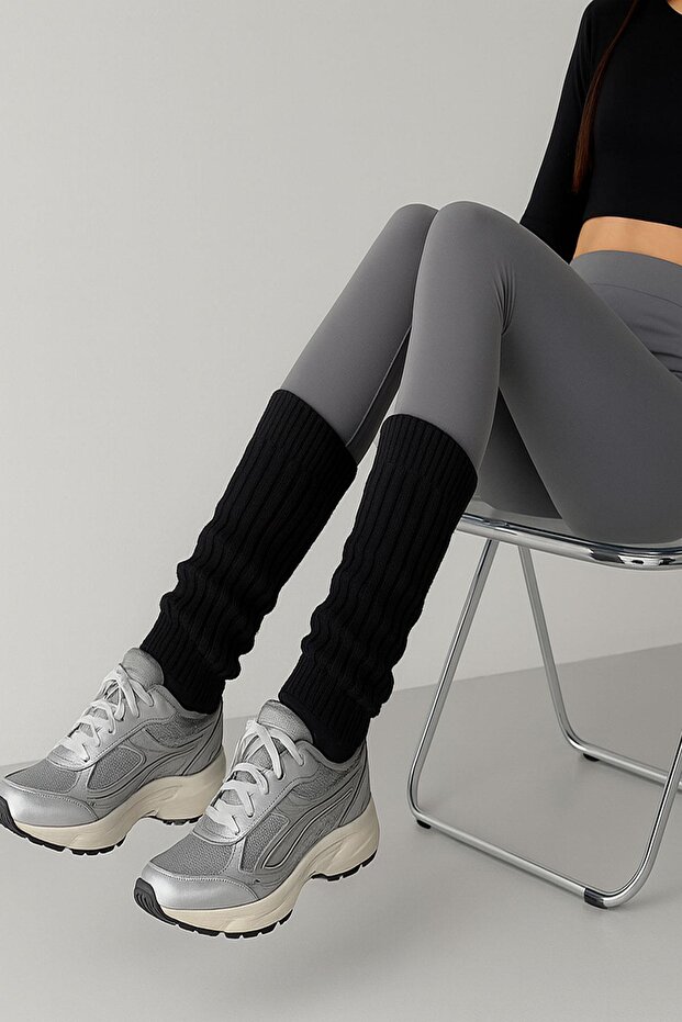 3 Çift Basic Kalın Pamuk Karışımlı Tozluk - 7