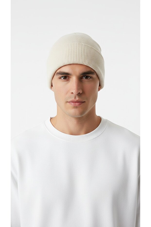 قبعة مطوية للجنسين ذات ملمس ناعم من Düz Basic - 2