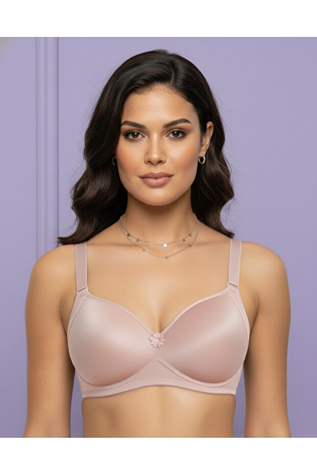 Covered Underwireless Push up Bra - 1