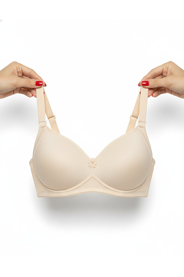 حمالة صدر مغطاة بدون أسلاك داخلية - 4