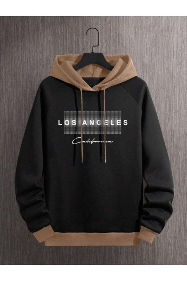 Unisex Los Angeles Printed Oversize Hooded Sweatshirt