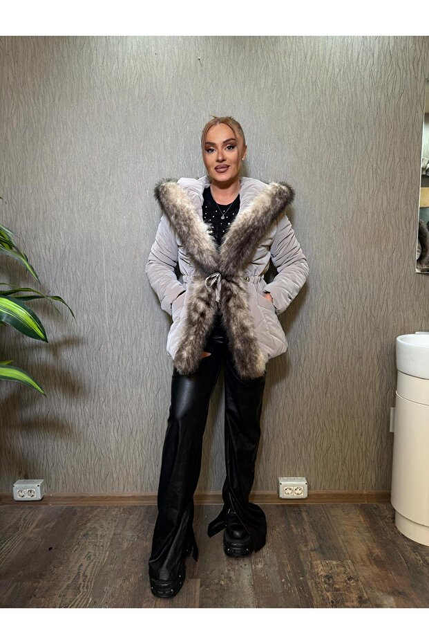 Stefania medium beige Waterproof jacket - 1