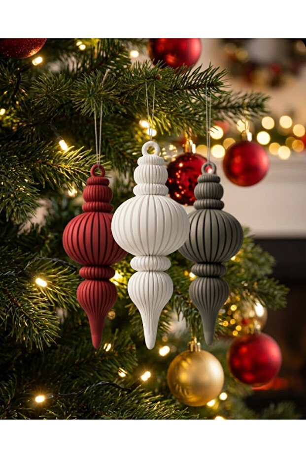 Christmas Hanging Decorative Set of 3 Ornaments