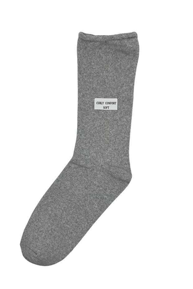 Non-Rubberized Socks with Full Towel-Like Inside, Soft Thermal Gray Men's Cotton Socks