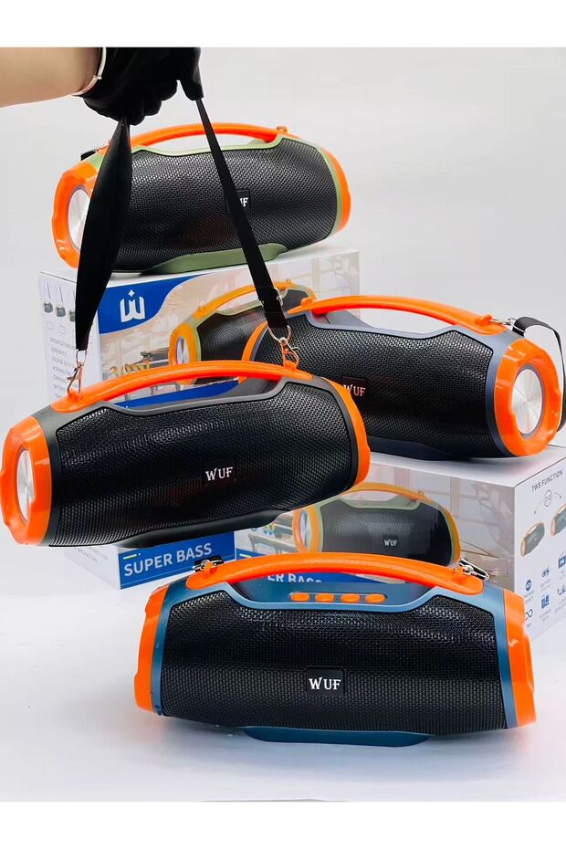 مكبر صوت بلوتوث محمول باللون الأسود - 3