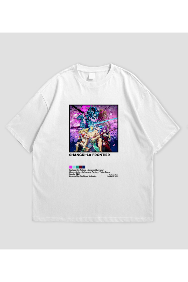 Shangri La Frontier Anime Printed Oversized Unisex T-Shirt