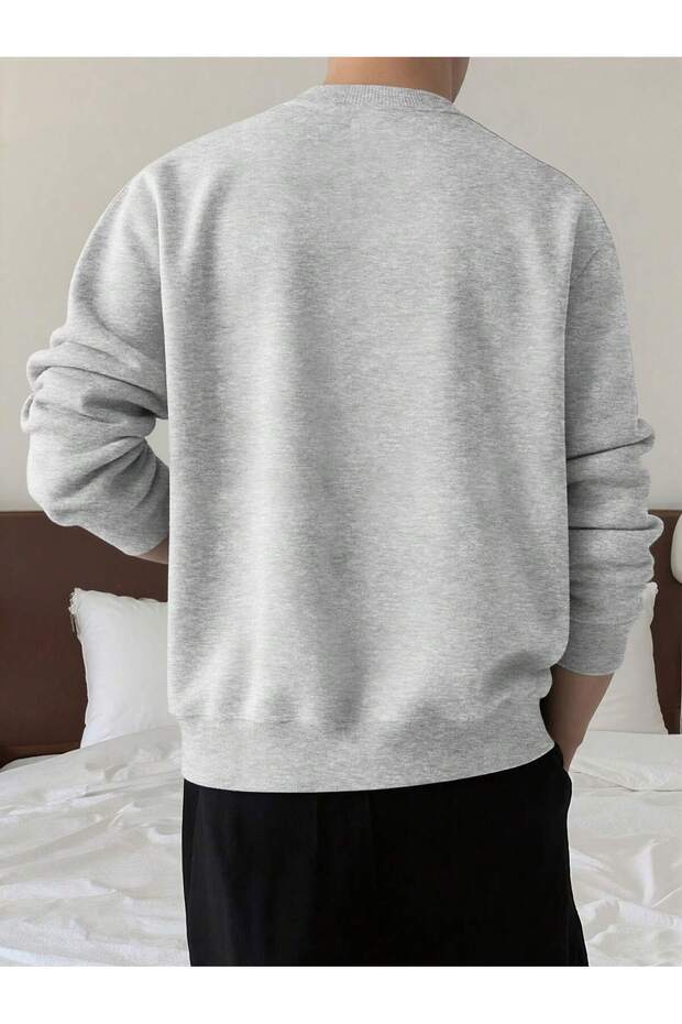 Erkek Bisiklet Yaka Sweatshirt - 2