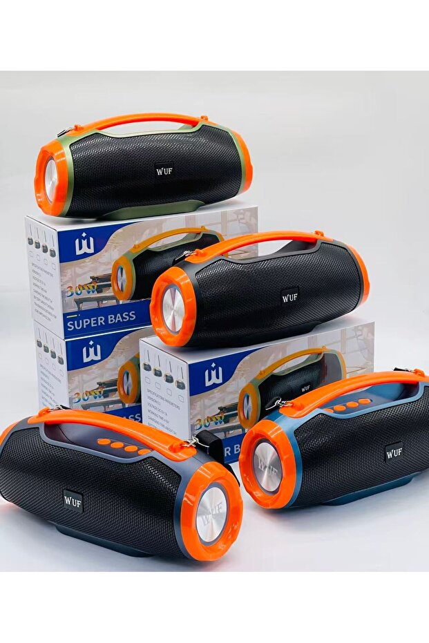 مكبر صوت بلوتوث محمول باللون الرمادي - 3