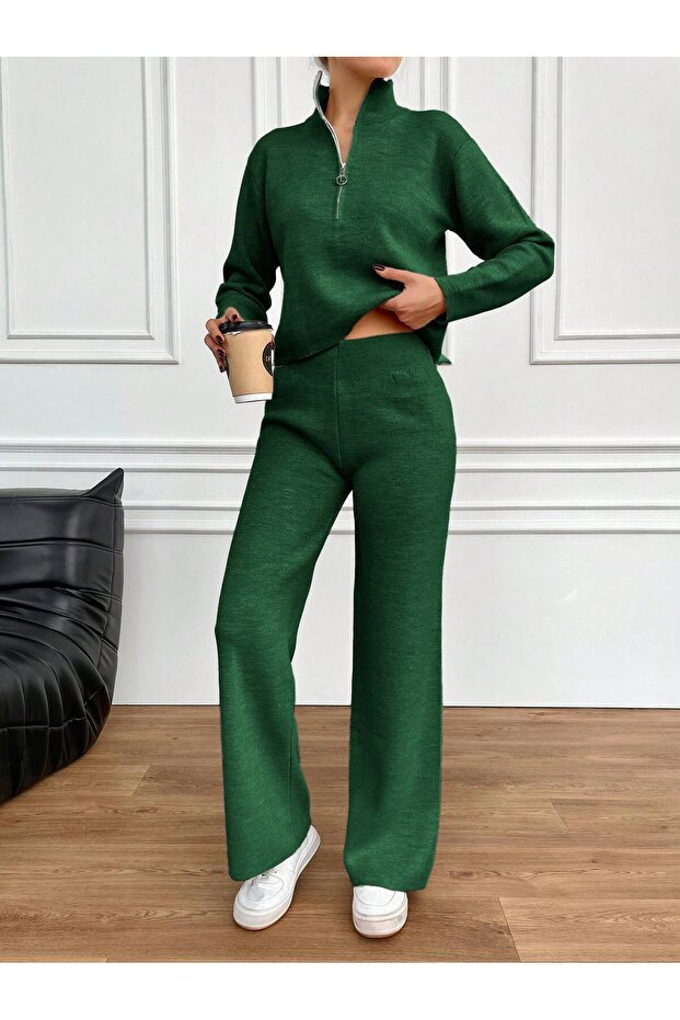 fermuarlı 2 lı triko takım - 2