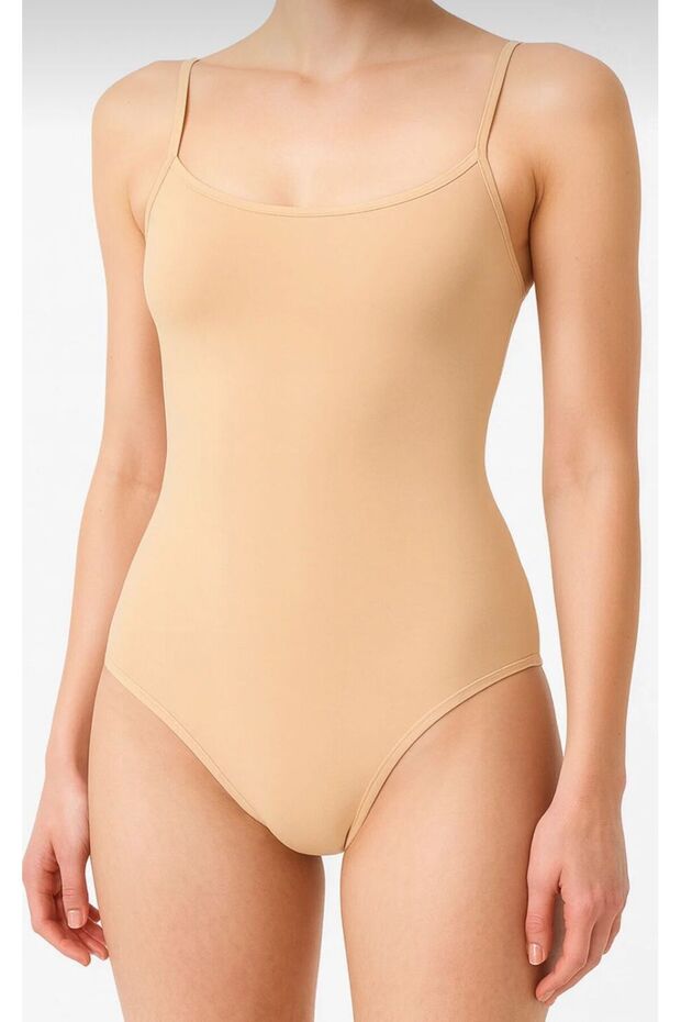 Women's Rope Strap 95% Cotton, 5% Stretch Fabric Snap Fasteners Bodysuit / 1 Piece