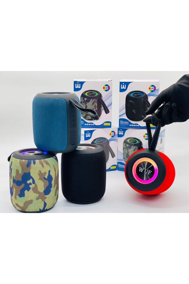 مكبر صوت بلوتوث محمول باللون الأحمر - 4