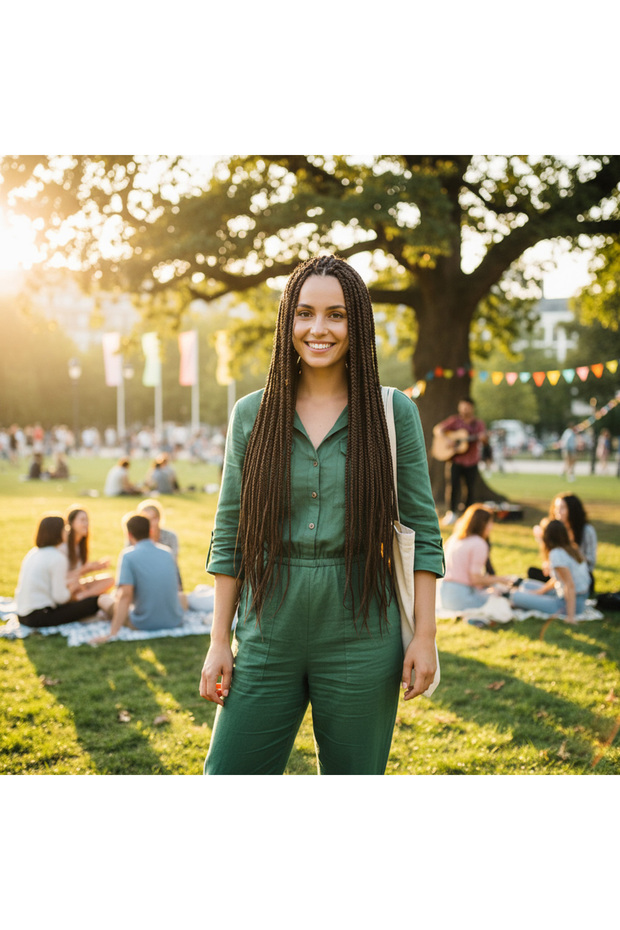 Synthetic Hair for African Braids and Rasta - Brown