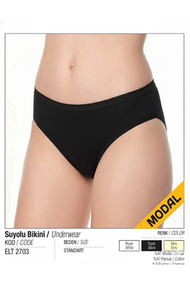 (6 Pcs) Tutku Elit, Luxury Women's Bikini Panties (Size M-L)