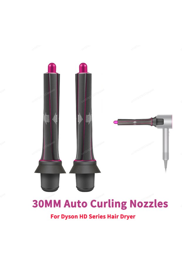 30HDpink Auto Hair Dryer Curling Attachment 20/30mm Curling Nozzle For Dyson Airwrap&HairDryer Attac