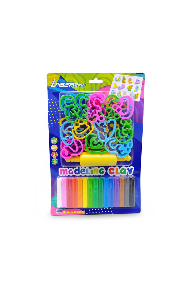 15 Round Sticks Of Modeling Clay Arabic Alphabet Card