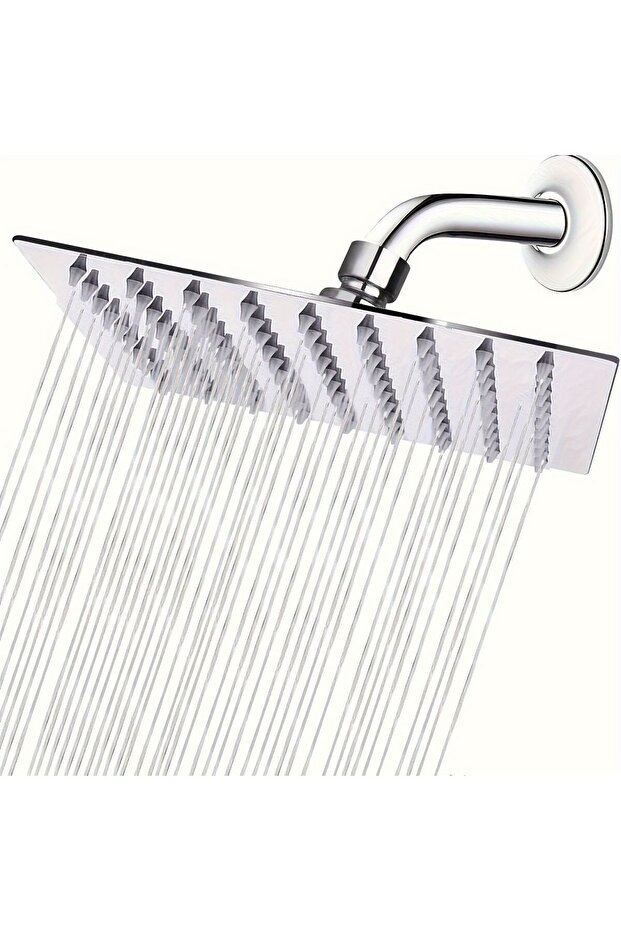 8 inch Rain Shower Head 8inch Large Top Spray Square Shower Head 304 Stainless Steel Ultra-Thin Powe