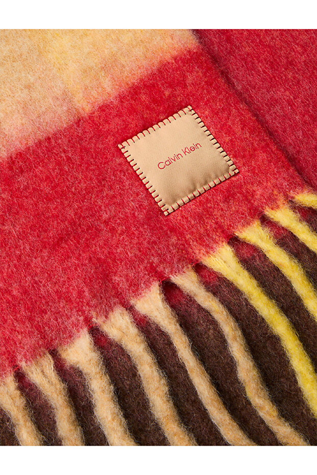 Erkek Patch Brushed Checked Atkı - 3