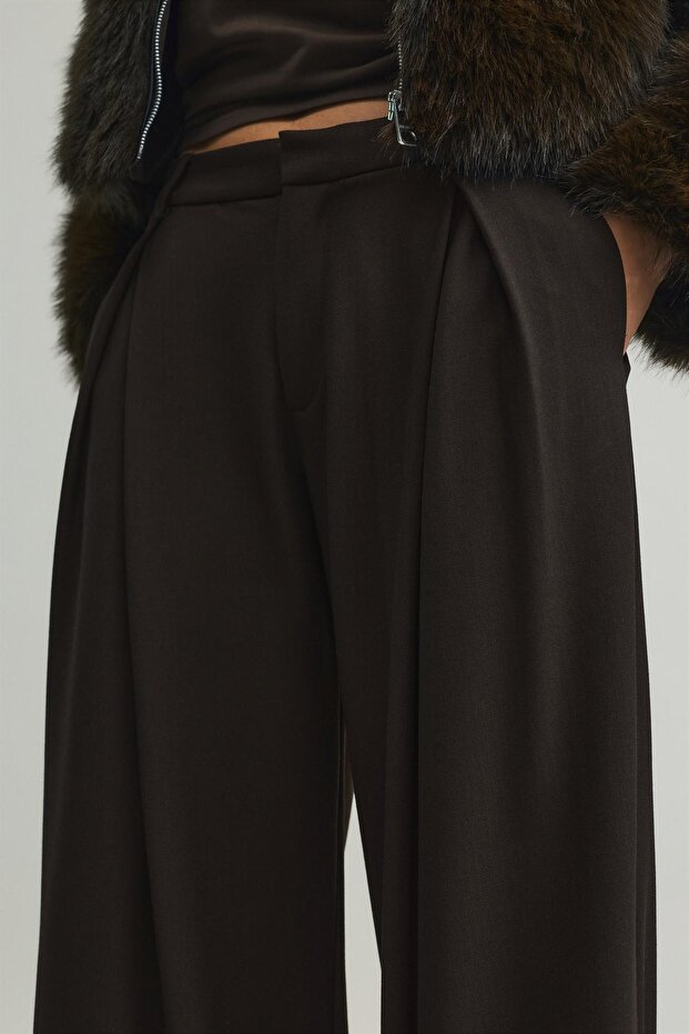 Kumaş pensli pantolon - 3