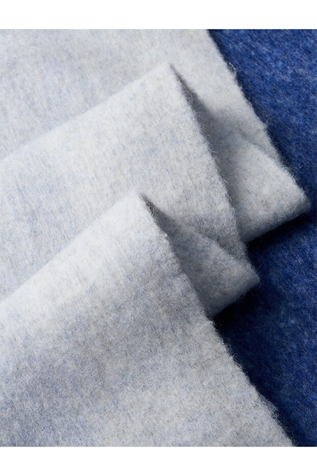 Erkek Patch Brushed Checked Atkı - 2