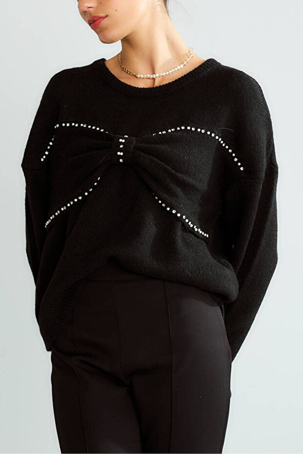 Fiyonk Taş Detaylı Triko - 2